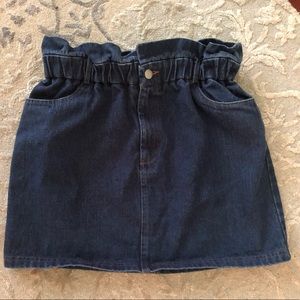 WILD HONEY Denim Paperbag Mini Skirt Large